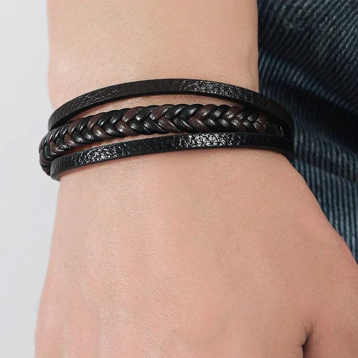 Bracelet cassé en cuir en pierre naturelle🔥GABON